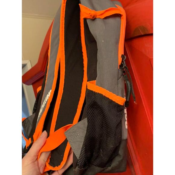 DeMarini Backpack Baseball Softball Sport Bag Grey Gray Orange Guy Girl EUC - Picture 4 of 5